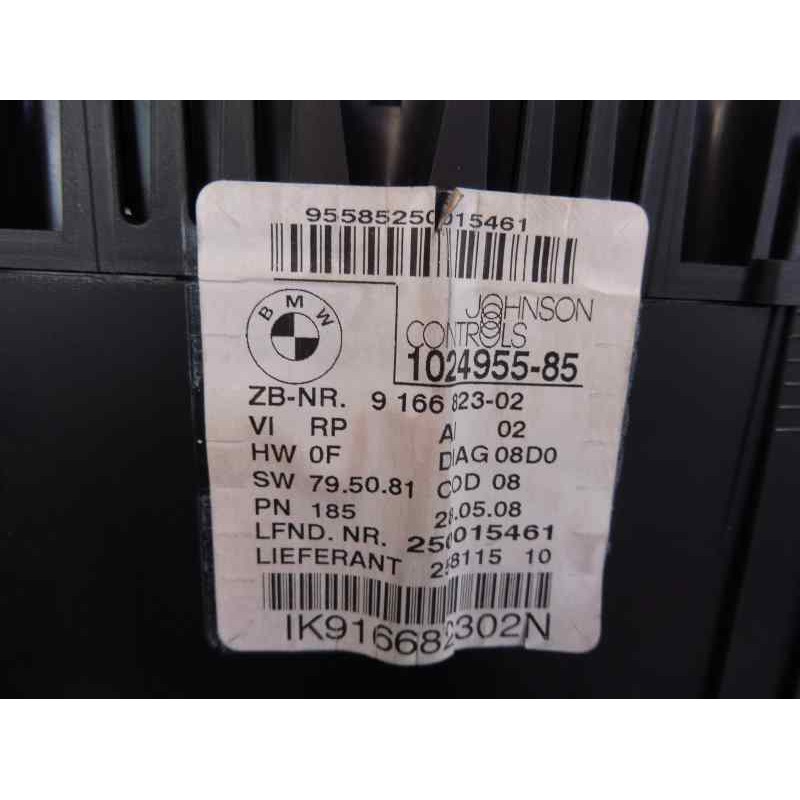 Recambio de cuadro instrumentos para bmw serie 1 berlina (e81/e87) 118d referencia OEM IAM 9166823 1024955-85 250015461