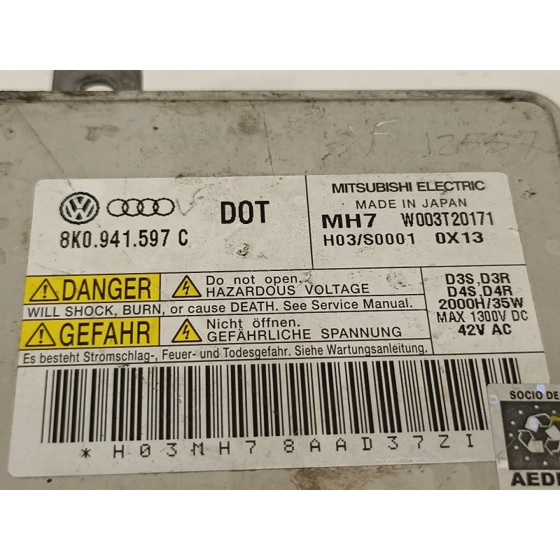 Recambio de centralita faros xenon para audi a7 sportback (4ga) 3.0 tdi quattro referencia OEM IAM 8K0941597C  