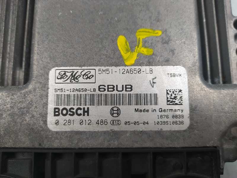 Recambio de centralita motor uce para ford focus berlina (cap) sport referencia OEM IAM 5M5112A650LB 0281012486 