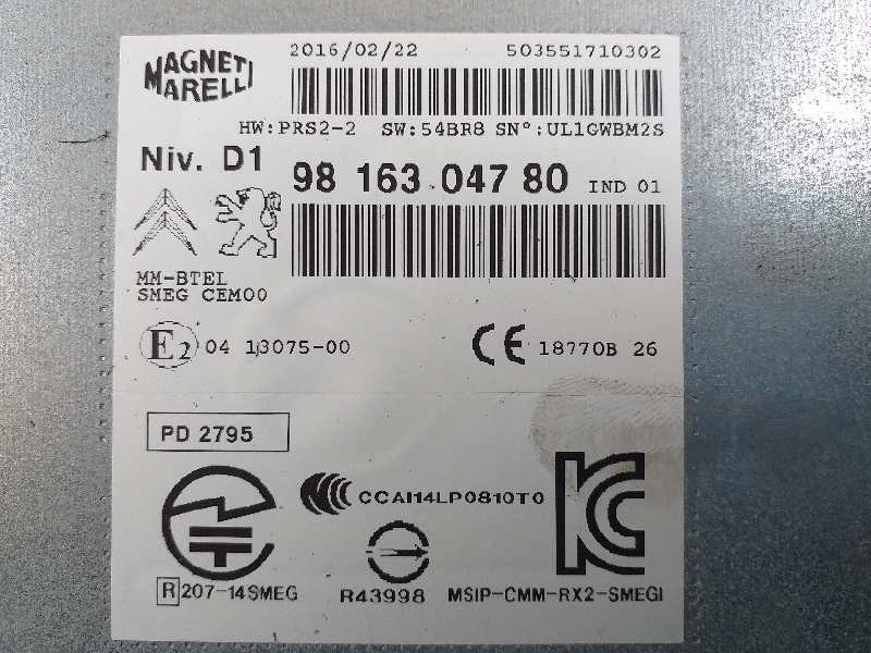 Recambio de sistema navegacion gps para citroën c4 picasso feel referencia OEM IAM 9816304780  