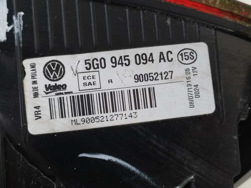 Recambio de piloto trasero derecho para volkswagen golf vii lim. edition bluemotion referencia OEM IAM 5G0945094AC  