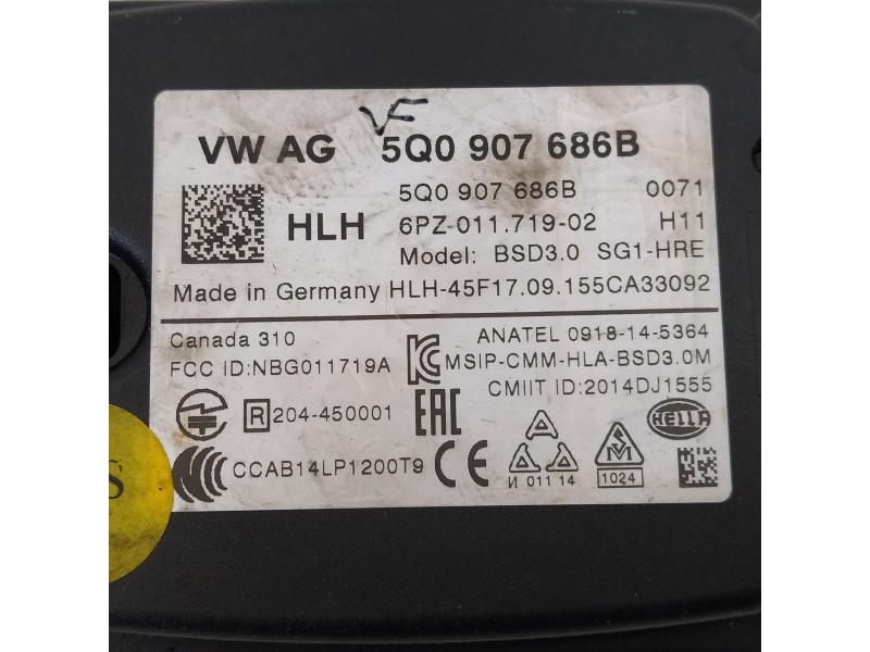 Recambio de modulo electronico para toyota auris hybrid active business plus referencia OEM IAM 5Q0907686B  