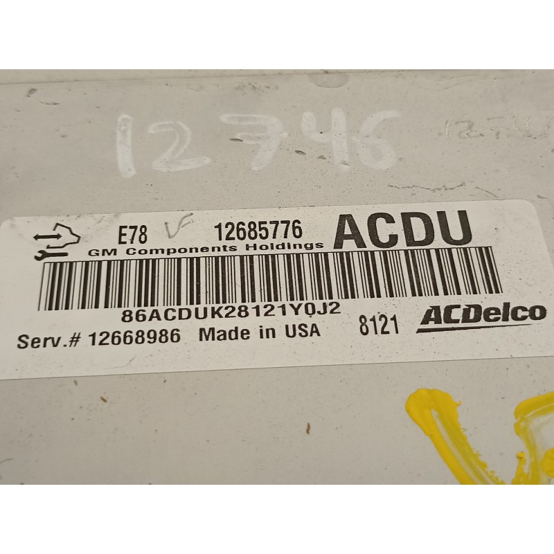 Recambio de centralita motor uce para opel mokka x 120 aniversario start/stop referencia OEM IAM 12685776 12668986 