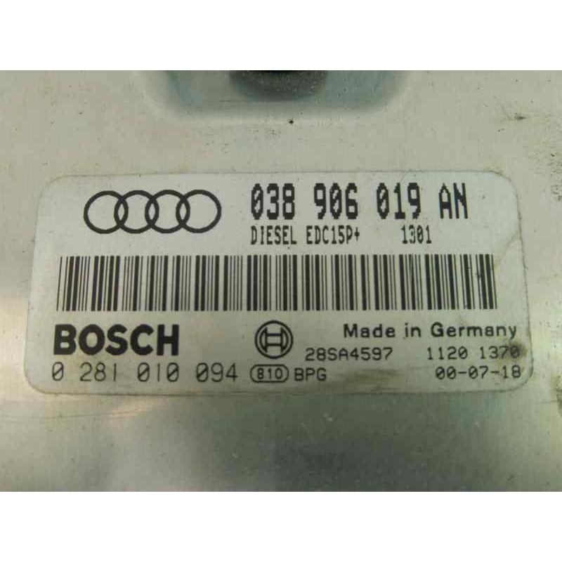 Recambio de centralita motor uce para audi a4 berlina (b5) 1.9 tdi referencia OEM IAM 038906019AN 0281010094 