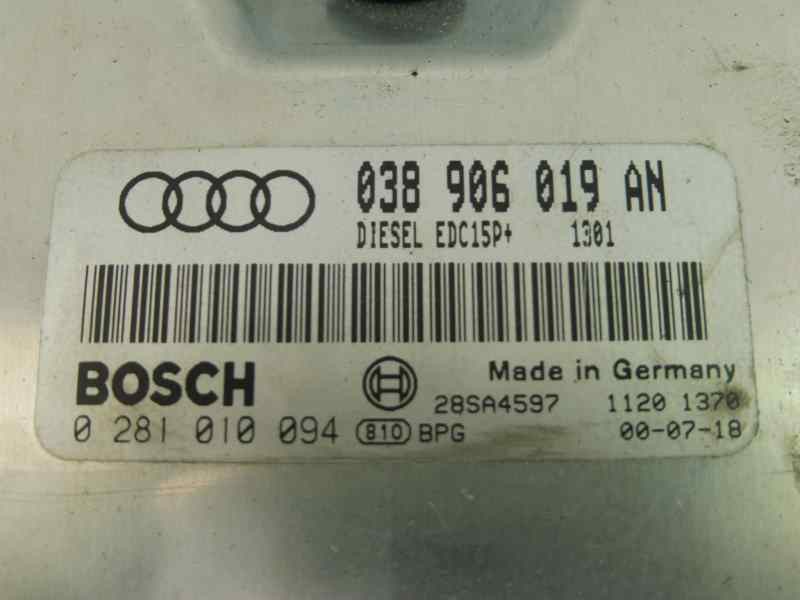 Recambio de centralita motor uce para audi a4 berlina (b5) 1.9 tdi referencia OEM IAM 038906019AN 0281010094 
