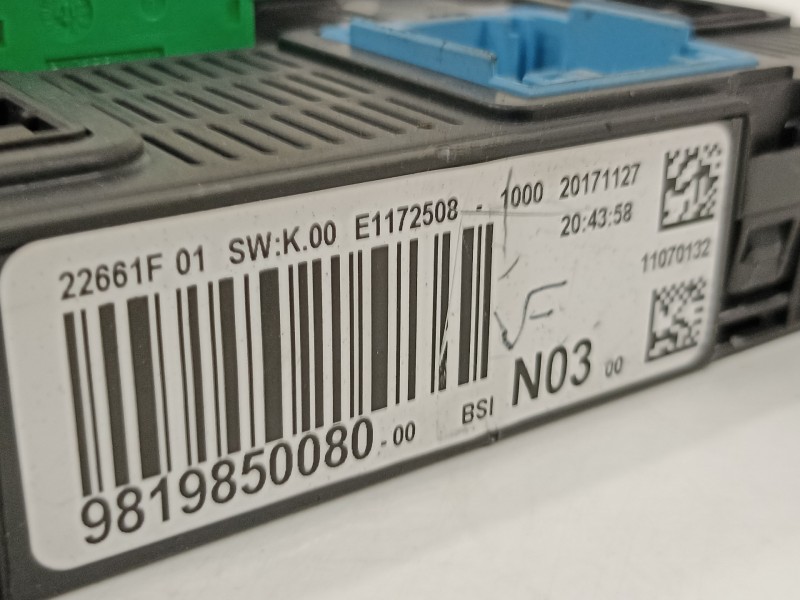 Recambio de caja reles / fusibles para peugeot 2008 (--.2013) active referencia OEM IAM 9819850080  