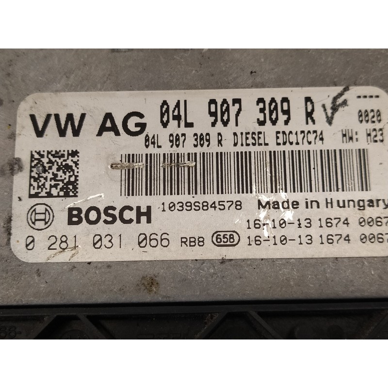 Recambio de centralita motor uce para skoda octavia combi (5e5) 2.0 tdi referencia OEM IAM 04L907309R 0281031056 