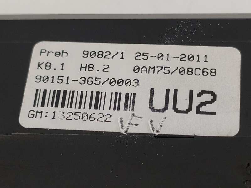 Recambio de mando climatizador para opel zafira b enjoy plus referencia OEM IAM 13250622  