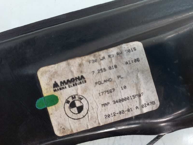 Recambio de elevalunas trasero derecho para bmw serie 3 lim. (f30) 320d referencia OEM IAM 7259818 17756710 