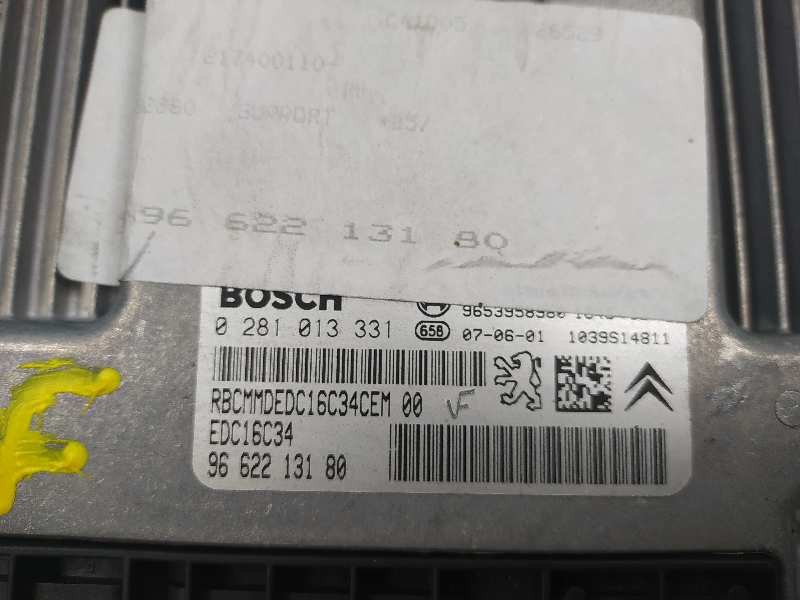 Recambio de centralita motor uce para citroën c4 berlina collection referencia OEM IAM 9662213180 0281013331 