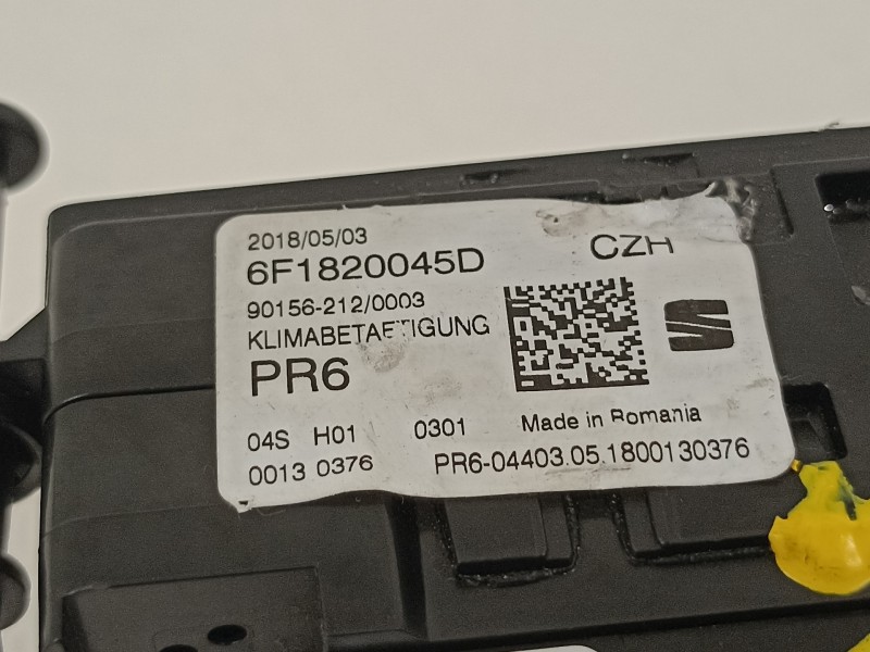 Recambio de mando calefaccion / aire acondicionado para seat ibiza (kj1) reference referencia OEM IAM 6F1820045D  