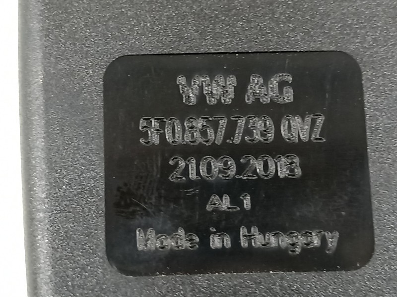 Recambio de cinturon seguridad trasero para seat leon (5f1) cupra 290 referencia OEM IAM 5F0857739 5F0857739QVZ 