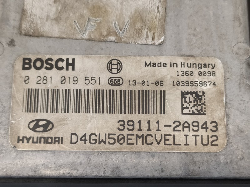 Recambio de centralita motor uce para hyundai i30 (gd) style referencia OEM IAM 391112A943 0281019551 