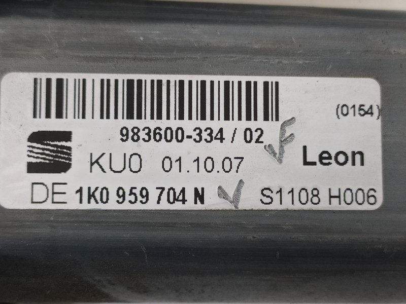 Recambio de motor elevalunas trasero derecho para seat leon (1p1) stylance / style referencia OEM IAM 1K0959704N  
