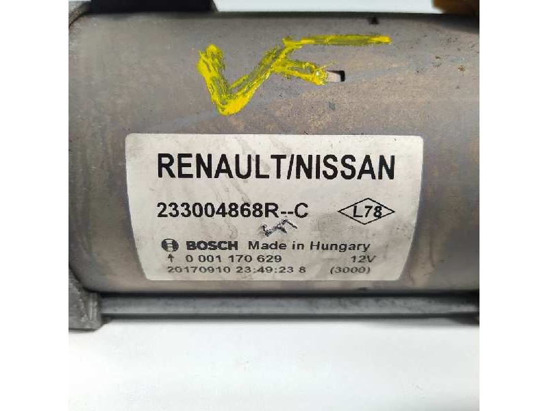 Recambio de motor arranque para renault megane iv berlina 5p zen referencia OEM IAM 233004868R 0001170629 