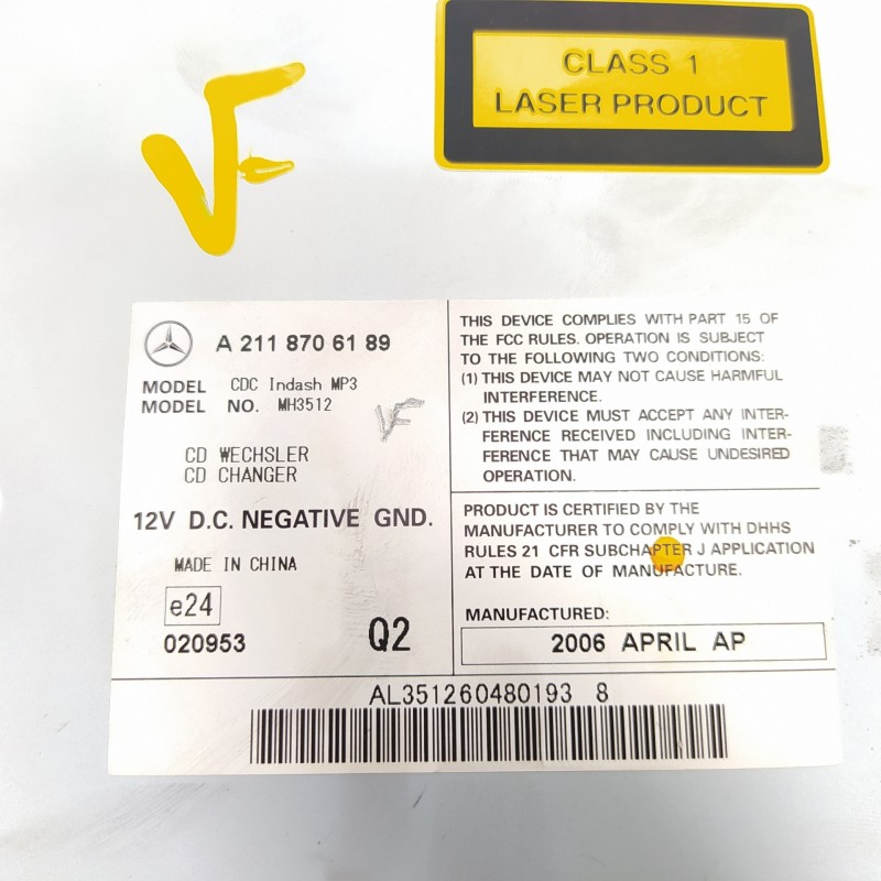 Recambio de sistema audio / radio cd para mercedes-benz clase cls (w219) 320 cdi (219.322) referencia OEM IAM A2118706189  