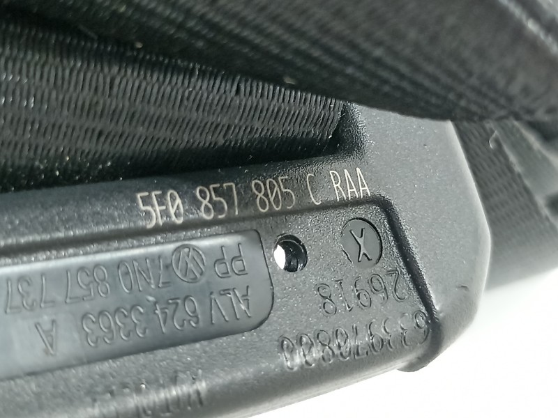 Recambio de cinturon seguridad trasero derecho para seat leon (5f1) cupra 290 referencia OEM IAM 5F0857805C  