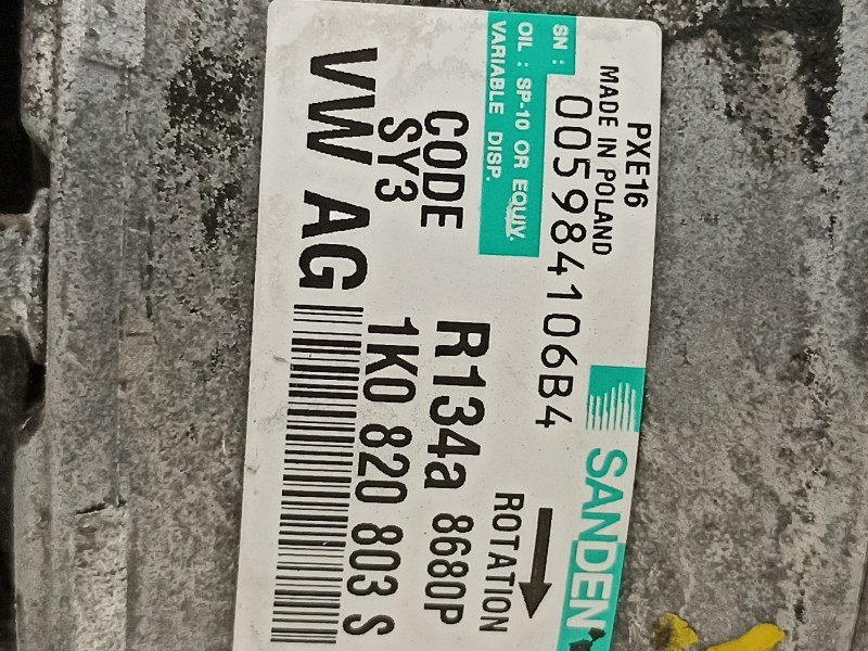 Recambio de compresor aire acondicionado para volkswagen passat berlina (3c2) advance referencia OEM IAM 1K0820803S  