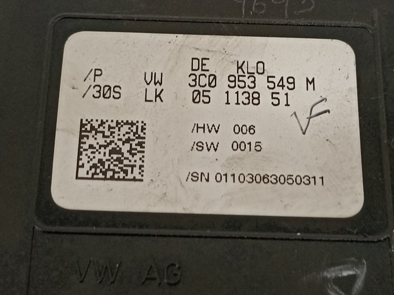 Recambio de modulo electronico para volkswagen passat berlina (3c2) advance referencia OEM IAM 3C0953549M  