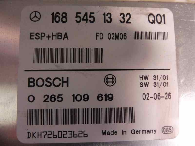 Recambio de centralita abs para mercedes-benz clase a (w168) 1.6 cat referencia OEM IAM 1685451332 0265109619 DKH726023B2B