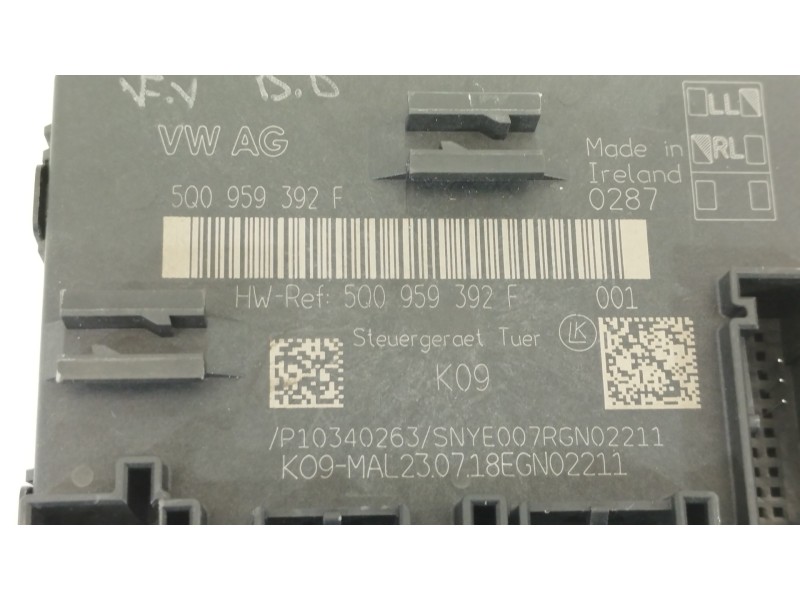 Recambio de modulo confort para volkswagen touran (5t1) advance bmt referencia OEM IAM 5Q0959392F  