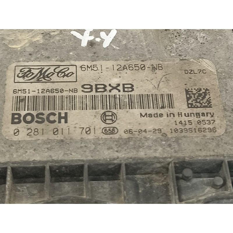 Recambio de centralita motor uce para ford focus berlina (cap) ambiente (d) referencia OEM IAM 6M5112A650NB 0281011701 