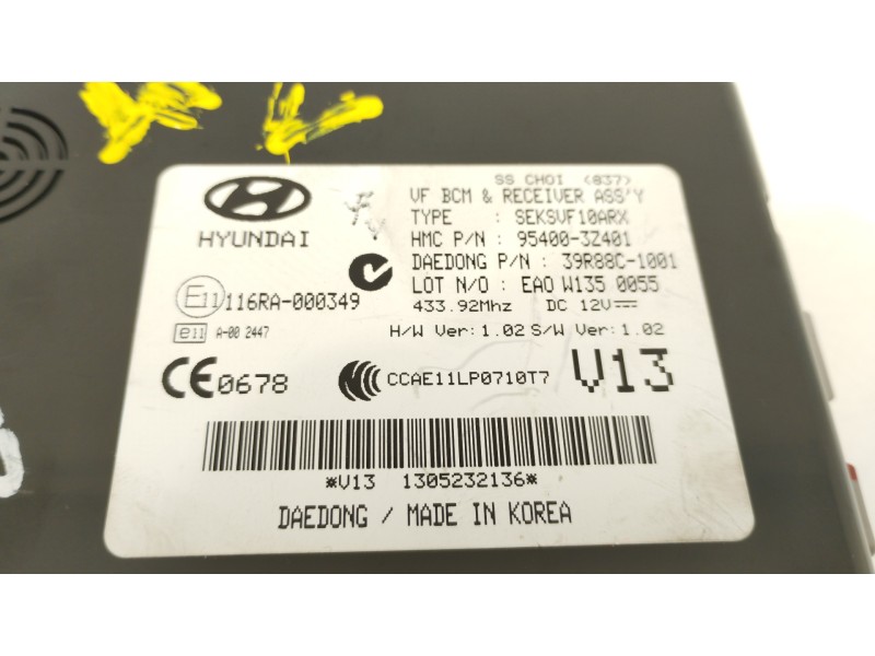 Recambio de modulo electronico para hyundai i40 city s blue referencia OEM IAM 954003Z401 116RA000349 