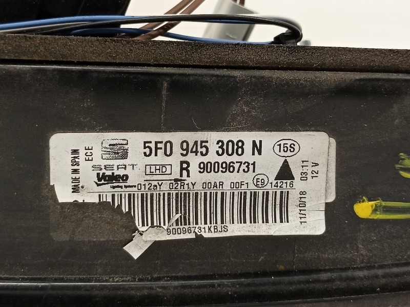 Recambio de piloto trasero derecho en porton para seat leon (5f1) cupra 290 referencia OEM IAM 5F0945308N  