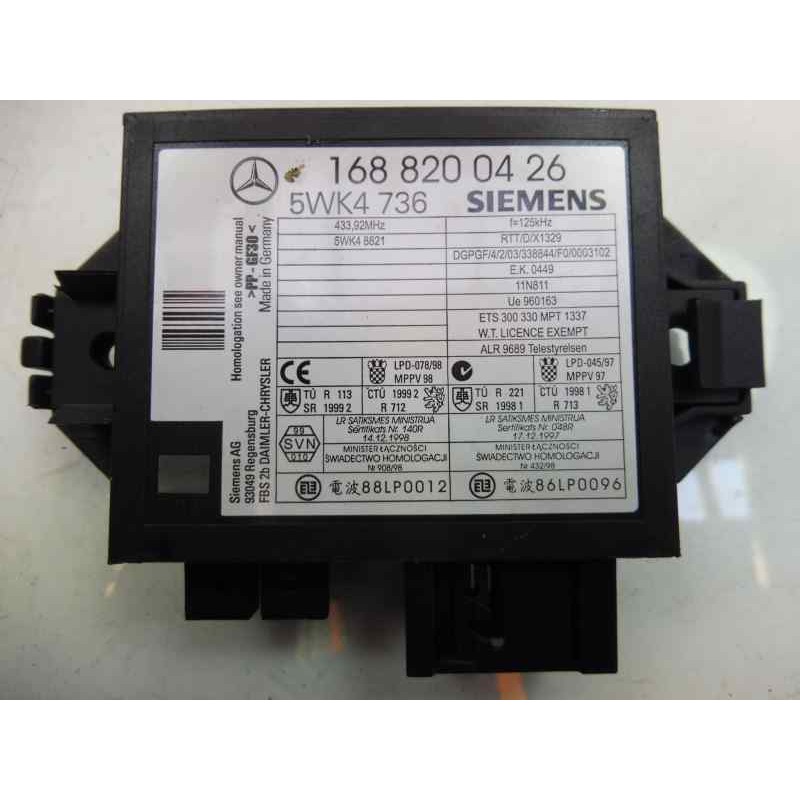 Recambio de centralita inmovilizador para mercedes-benz clase a (w168) 160 (168.033) referencia OEM IAM 1688200426  