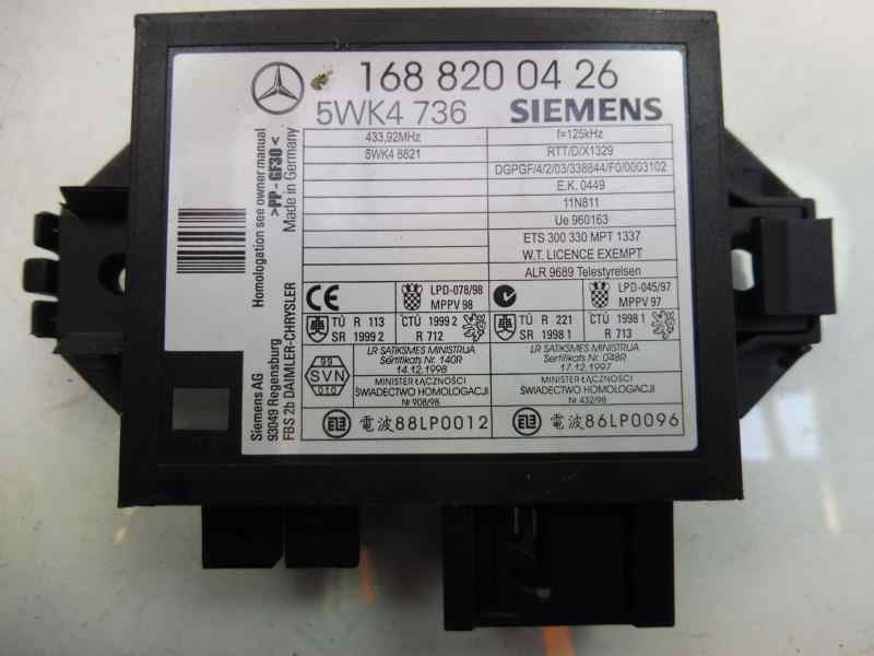 Recambio de centralita inmovilizador para mercedes-benz clase a (w168) 160 (168.033) referencia OEM IAM 1688200426  