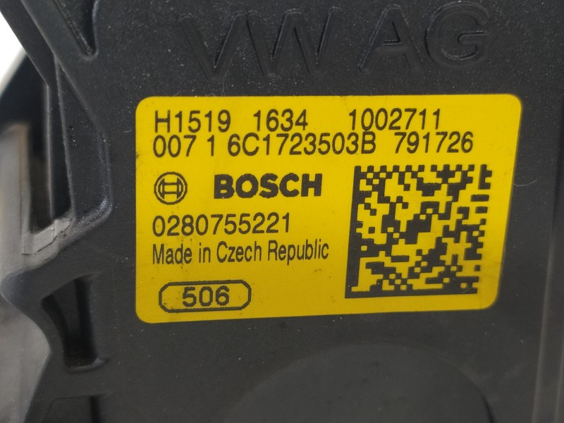 Recambio de potenciometro pedal para skoda fabia ambition referencia OEM IAM 6C1723503B  