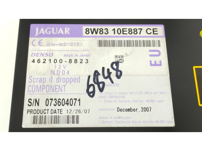Recambio de sistema navegacion gps para jaguar xf 4.2 v8 premium luxury referencia OEM IAM 8W8310E887CE 4621008823 073604071