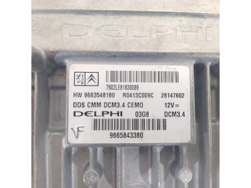 Recambio de centralita motor uce para citroën c5 berlina premier referencia OEM IAM  9663548180 28147602