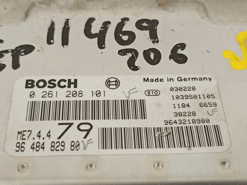 Recambio de centralita motor uce para peugeot 206 cc cc referencia OEM IAM 9648482980  