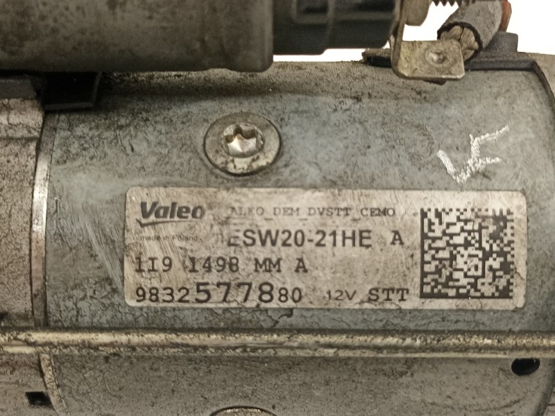 Recambio de motor arranque para peugeot 308 sw allure referencia OEM IAM 9832577880  