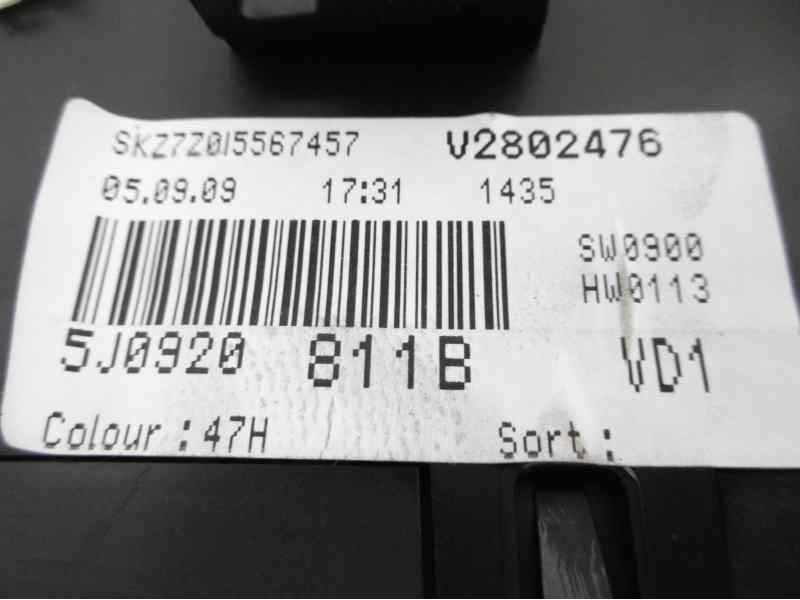 Recambio de cuadro instrumentos para skoda fabia (5j2 ) young referencia OEM IAM 5J0920811B  