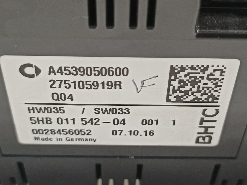 Recambio de mando climatizador para smart forfour basis (66kw) (453.044) referencia OEM IAM 275105919R A4539050600 