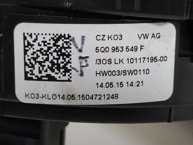 Recambio de anillo airbag para seat leon st (5f8) fr referencia OEM IAM 5Q0953549F  