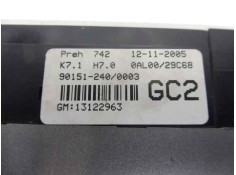 Recambio de mando climatizador para opel astra h berlina essentia referencia OEM IAM 13122963   2