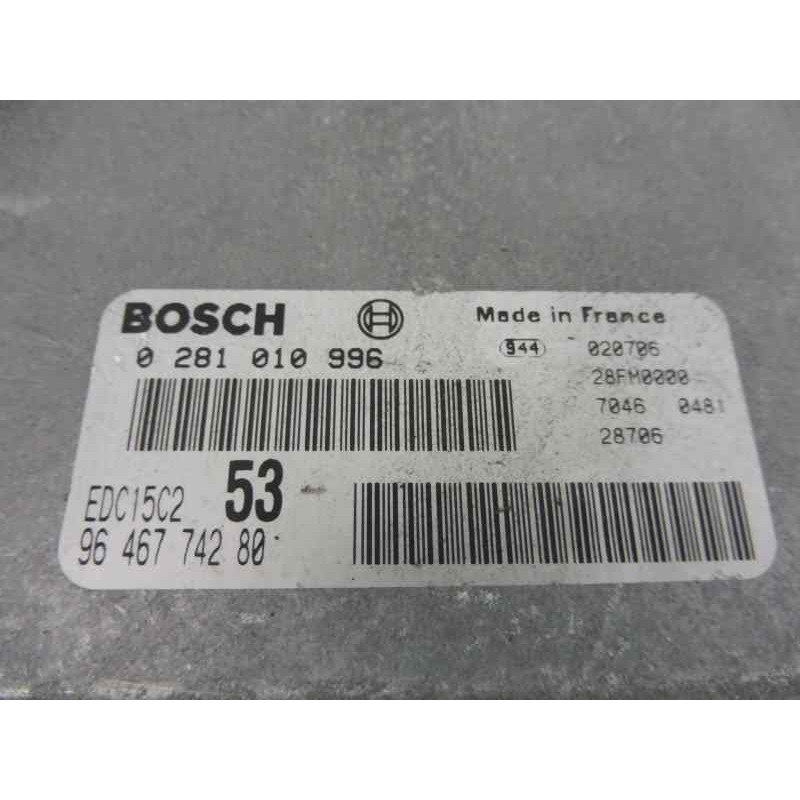 Recambio de centralita motor uce para citroën xsara picasso 2.0 hdi exclusive referencia OEM IAM 9646774280 0281010996 