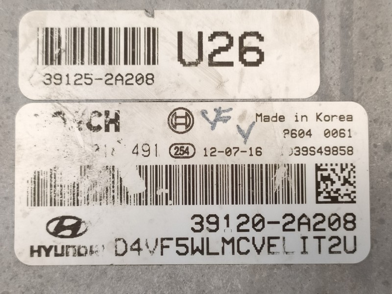 Recambio de centralita motor uce para hyundai i40 cab bluedrive referencia OEM IAM 391202A208 0281018491 