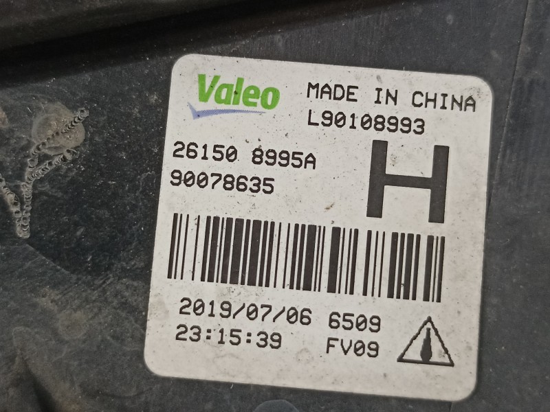 Recambio de faro antiniebla derecho para nissan qashqai (j11) 1.5 turbodiesel cat referencia OEM IAM 261508995A 90078635 