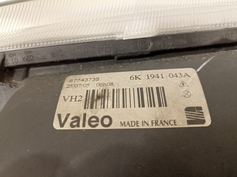 Recambio de faro izquierdo para seat cordoba berlina (6k2) stella referencia OEM IAM 6K1941043A  