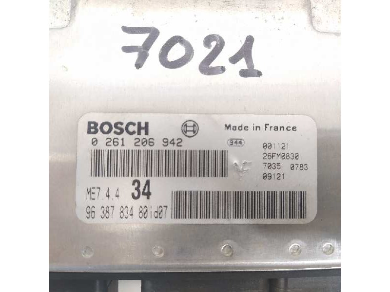 Recambio de centralita motor uce para peugeot 206 berlina xs referencia OEM IAM 9638783480 0261206942 