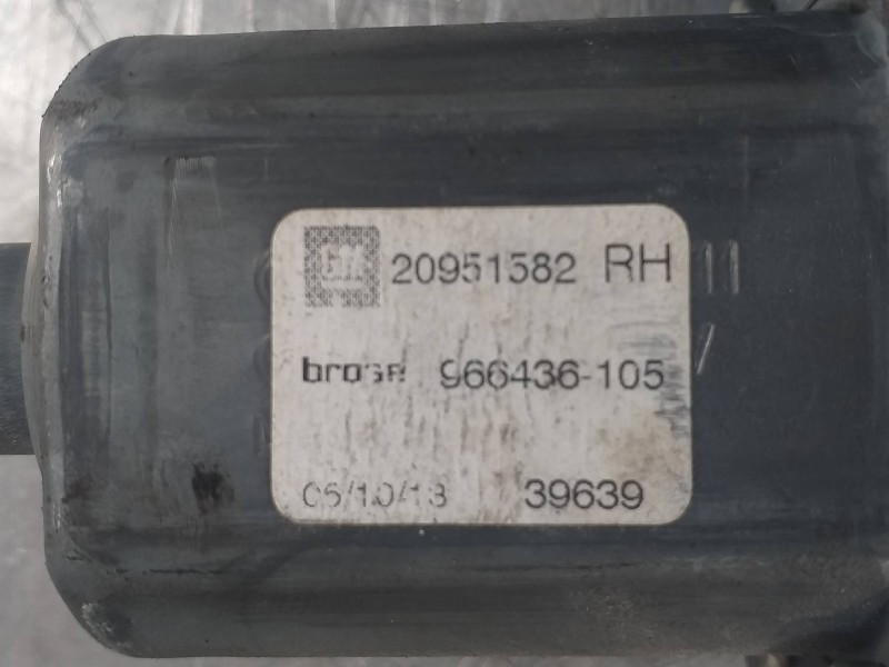 Recambio de elevalunas delantero derecho para opel insignia berlina selective referencia OEM IAM 20952453 964838 966432