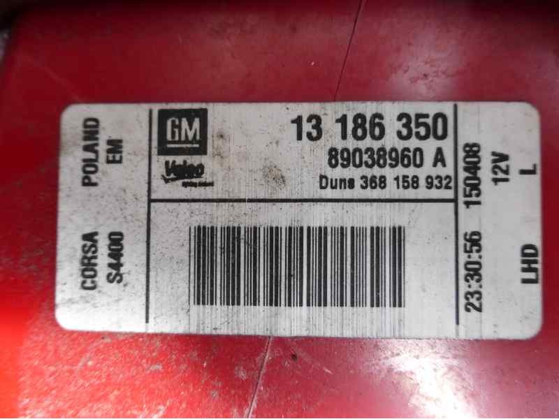 Recambio de piloto trasero izquierdo para opel corsa d selective referencia OEM IAM 13186350 89038960 