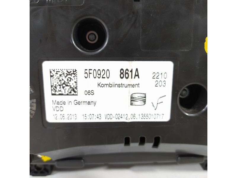 Recambio de cuadro instrumentos para seat leon (5f1) style referencia OEM IAM 5F0920861A A2C83894000 