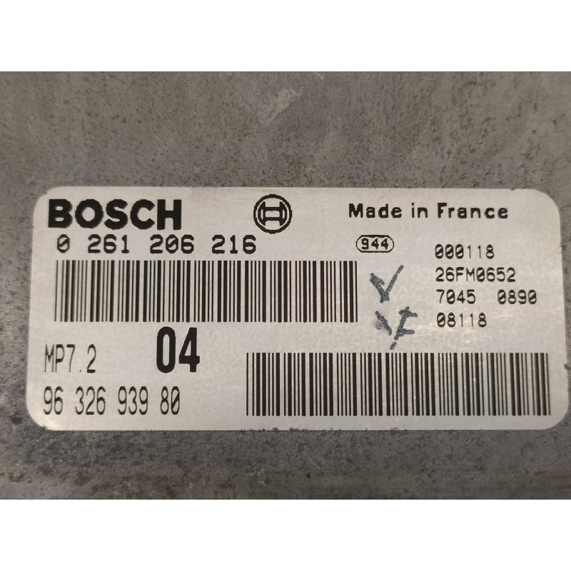 Recambio de centralita motor uce para citroën xsara picasso 1.6 básico referencia OEM IAM  0261206216 