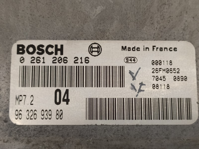 Recambio de centralita motor uce para citroën xsara picasso 1.6 básico referencia OEM IAM  0261206216 