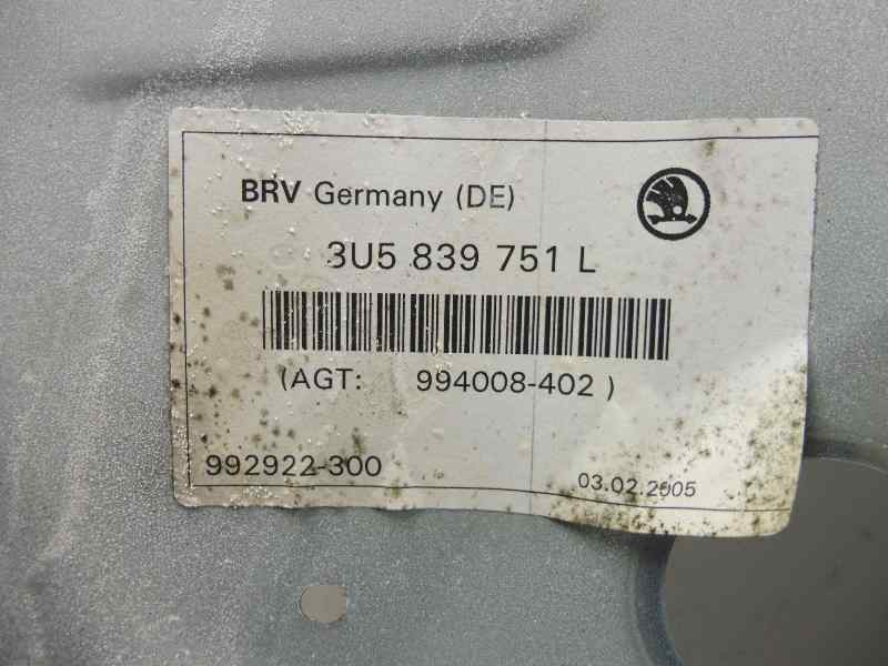 Recambio de elevalunas trasero izquierdo para skoda superb (3u4) comfort referencia OEM IAM 3U5839751L  